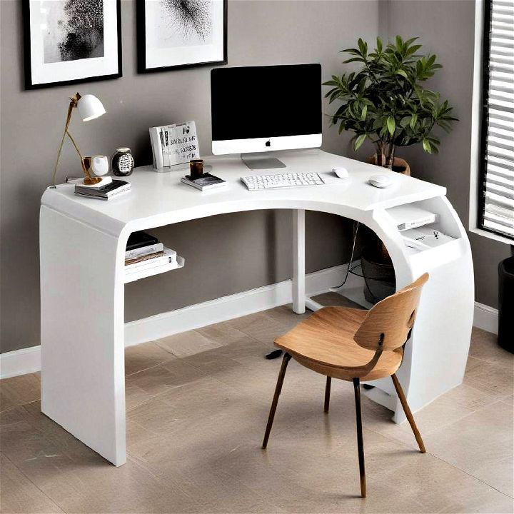 unique curved desk