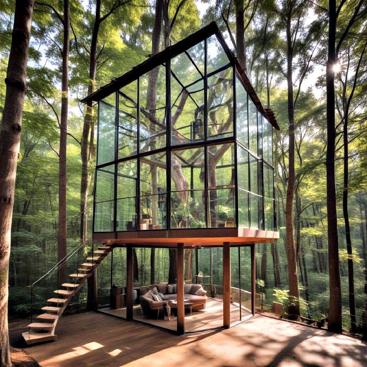 unique glasshouse treehouse