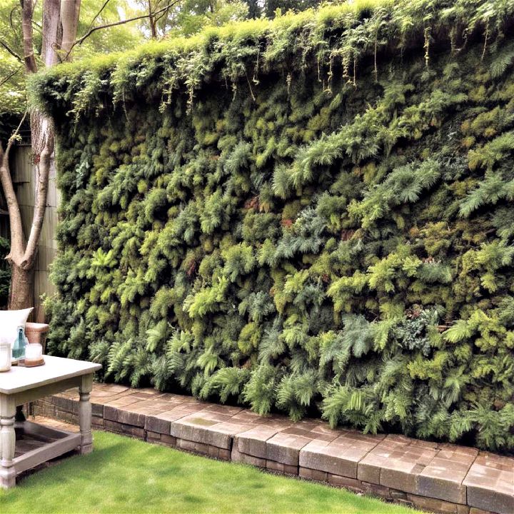 unique moss wall privacy in your garden
