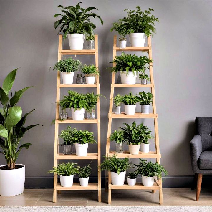 unique plant ladder displays