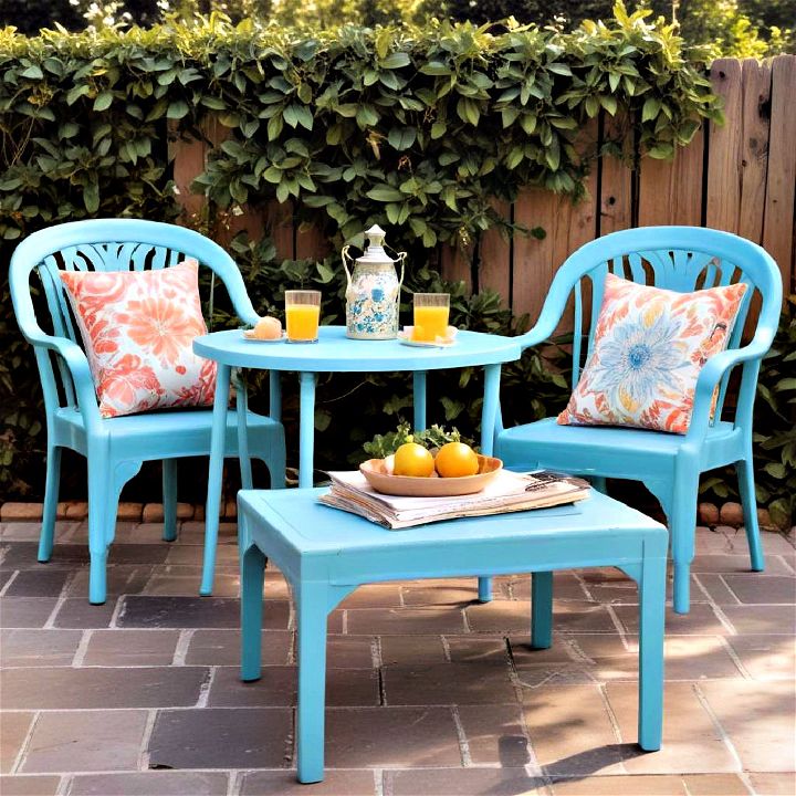 upcycle furniture for making unique outdoor seating or tables