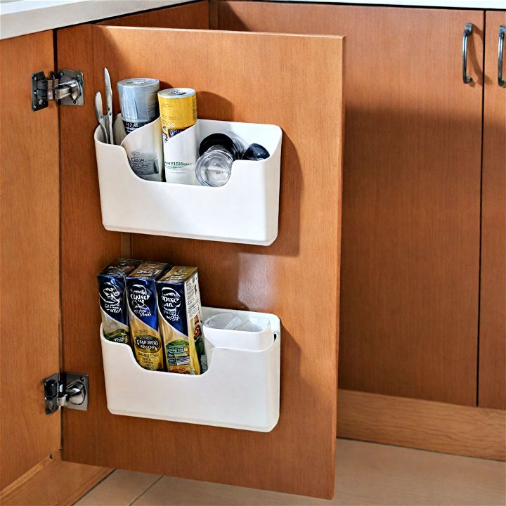 utilize inside cabinet doors to maximize every inch of your kitchen
