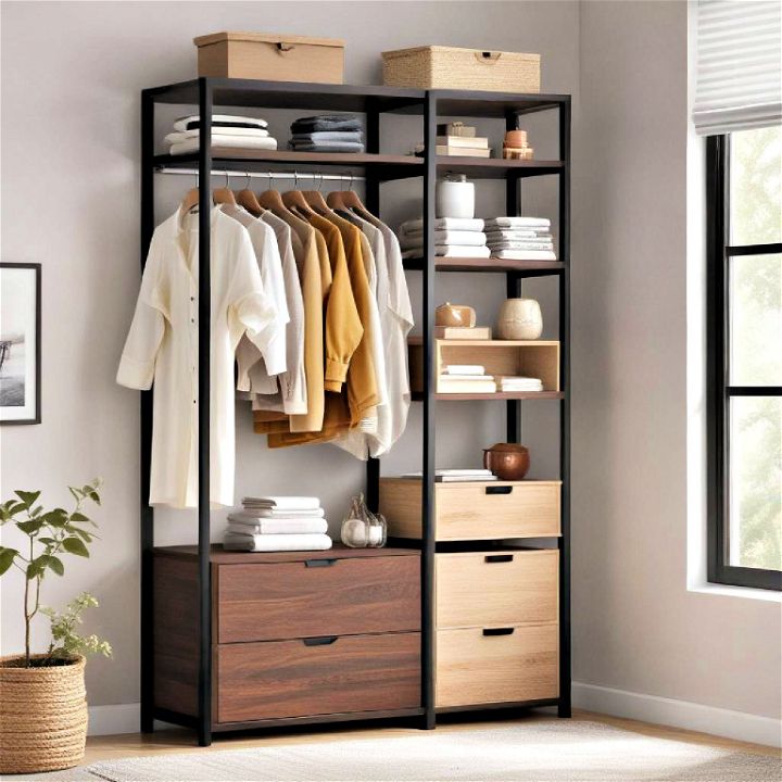 versatile freestanding closet system