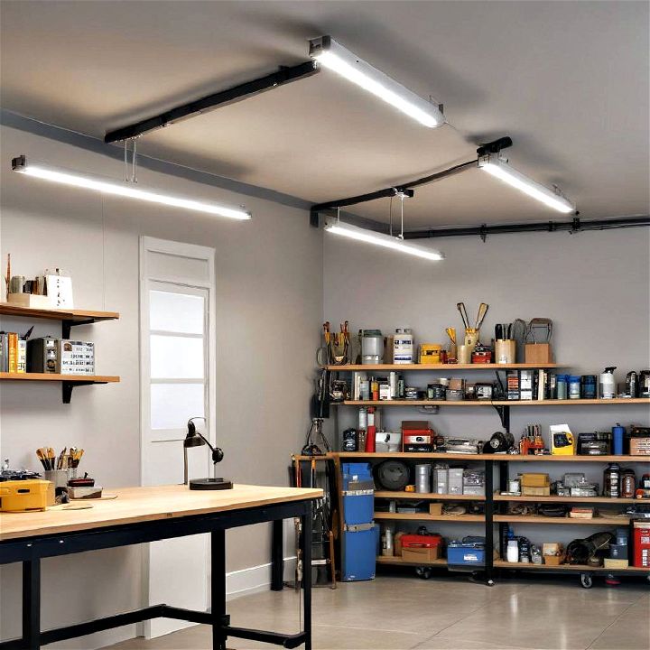 versatile track lighting for garage