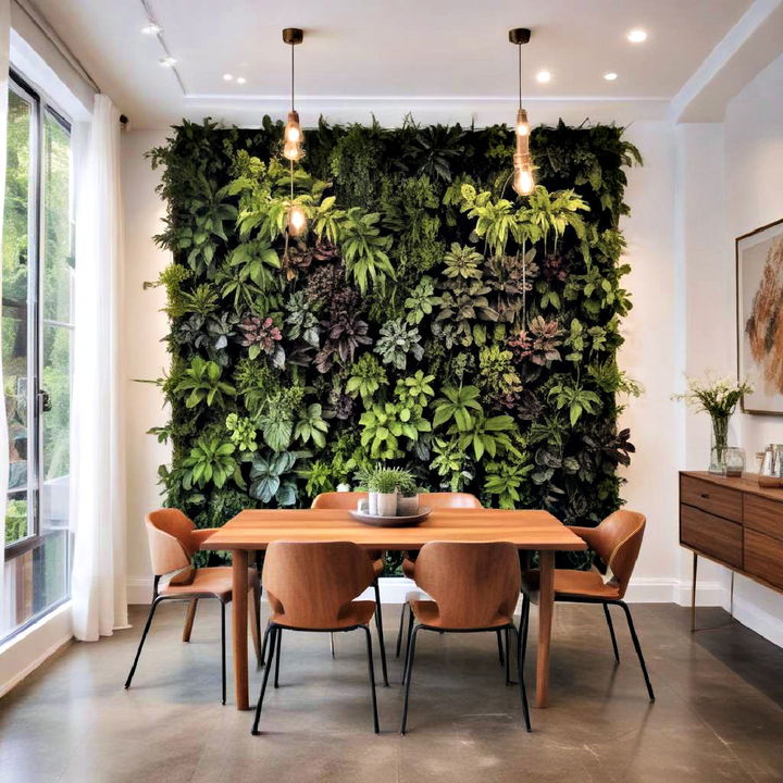 vertical garden dining room wall