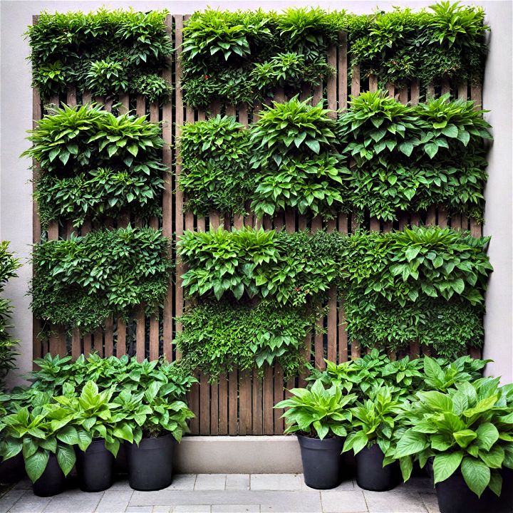 vertical garden fence for providing both beauty and privacy