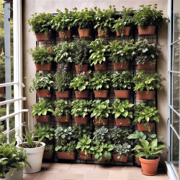 vertical garden for space saving solution