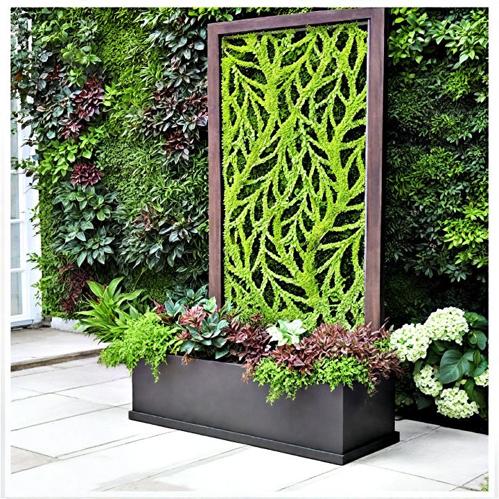vertical garden panels for double duty privacy