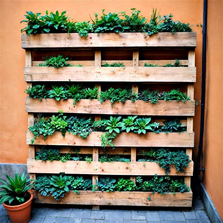 vertical pallet garden to showcase your plants