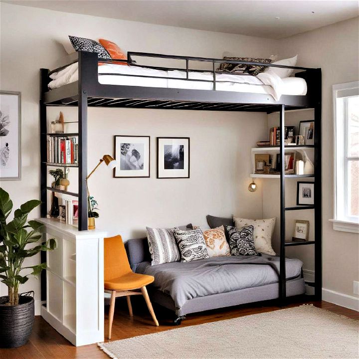 vertical solution for a loft bed