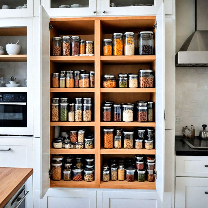 vertical storage for keeping your kitchen countertops clear