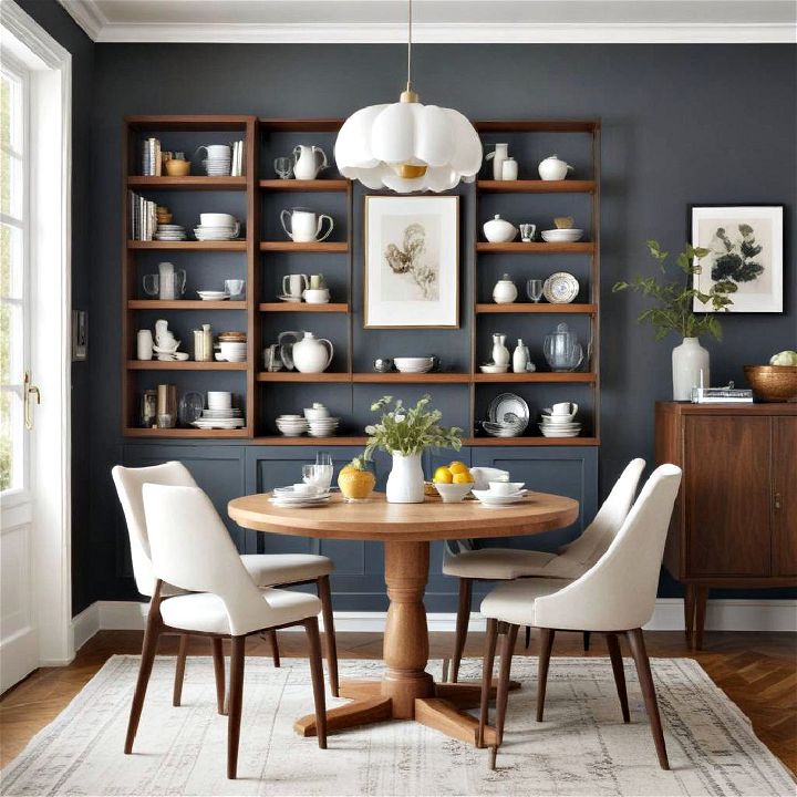 vertical storage solutions for compact dining room
