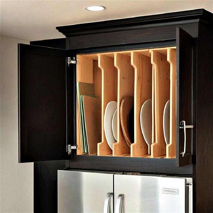 vertical upright dividers for pantry