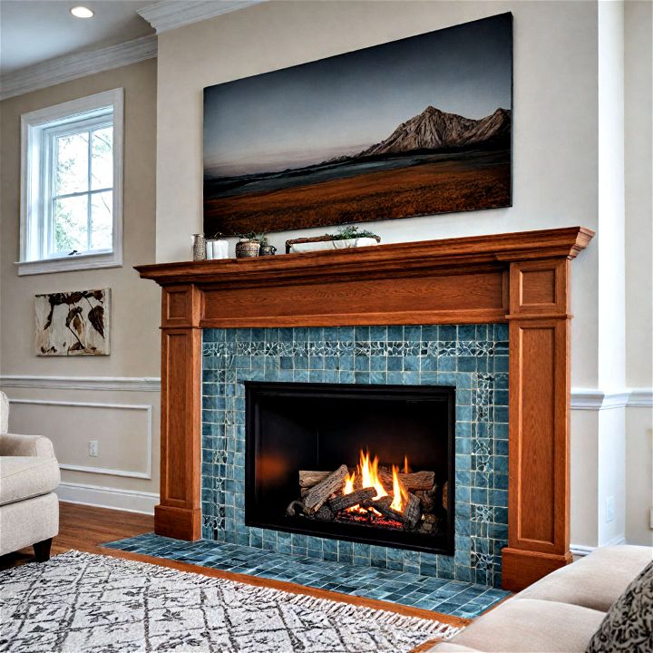 vibrant and personalized tile hearth