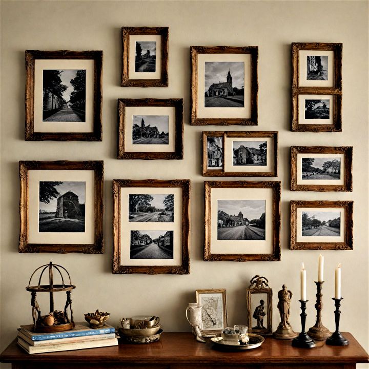 vintage frames display for a classic look