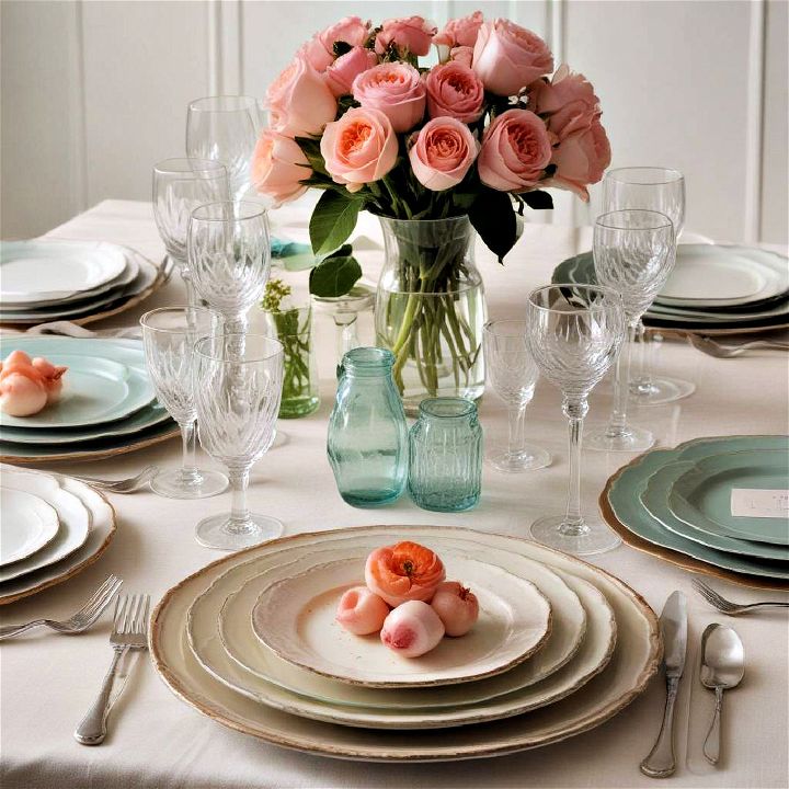 vintage glassware into your table setting