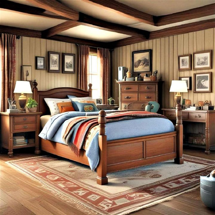 vintage western bedroom for comfort