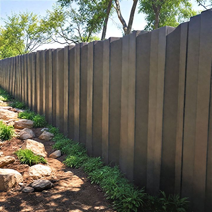 vinyl or plastic retaining wall for moisture prone areas