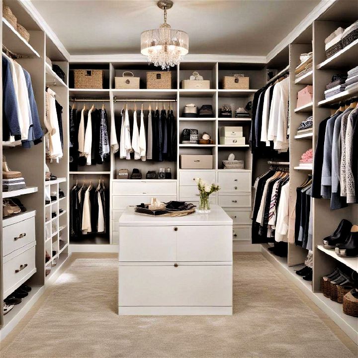 walk in closet to display everything at a glance
