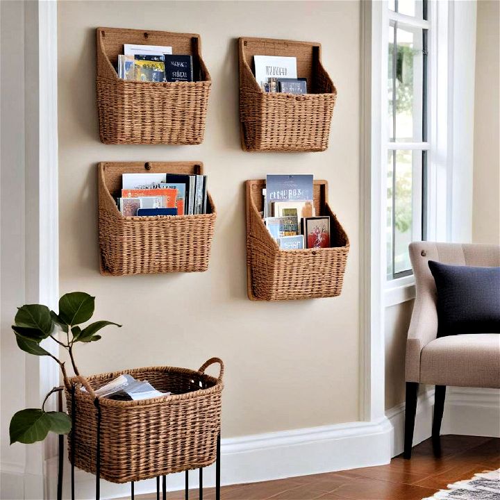 wall baskets for vertical storage