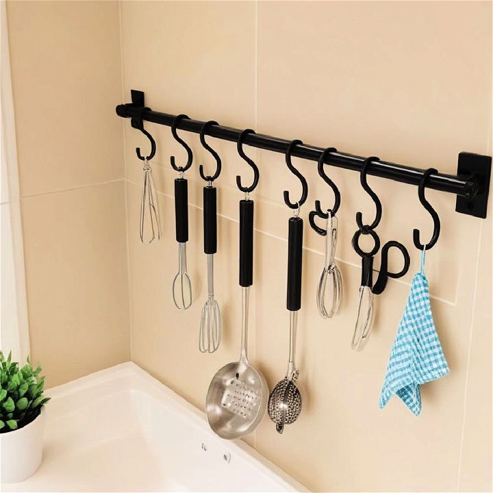 wall hooks for small apartment kitchen