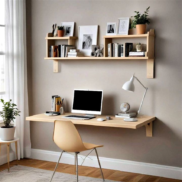 wall mounted desk compact design