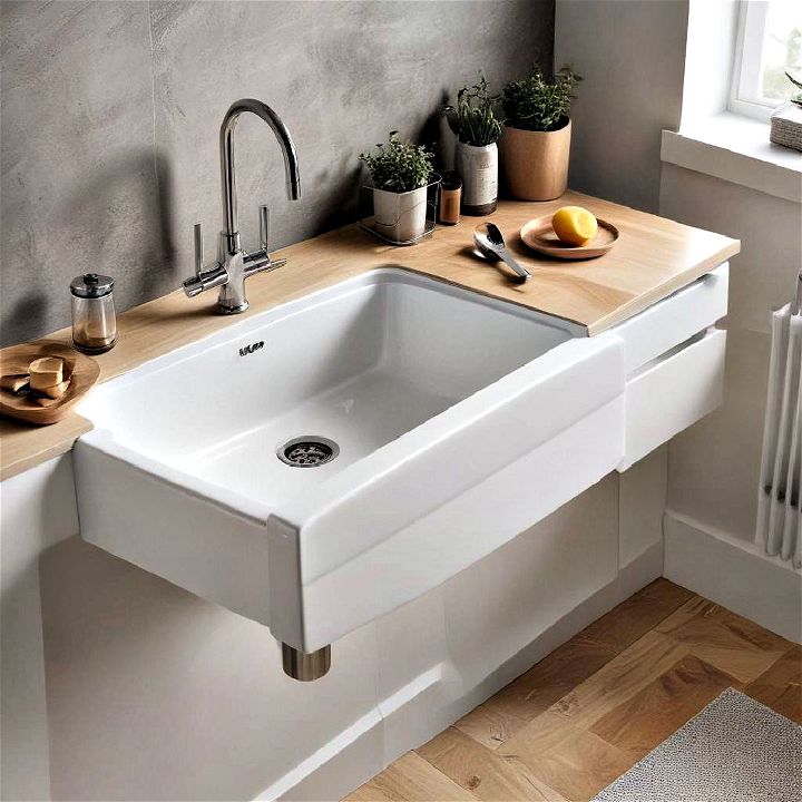 wall mounted sink for kitchen