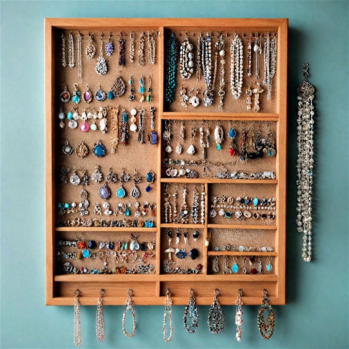 wall mounted stylish jewelry organizer