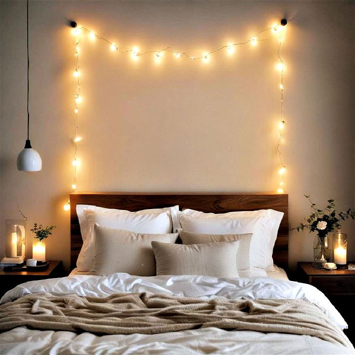 warm ambient lighting cozy bedroom