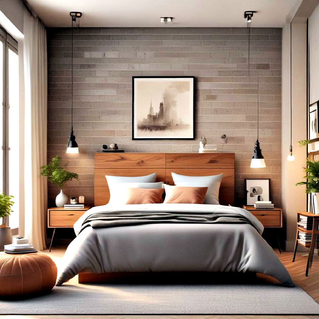 warm industrial bedroom for a welcoming retreat