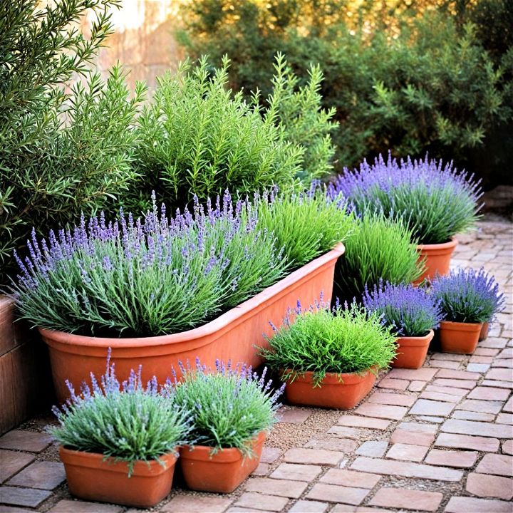 water saving herb garden