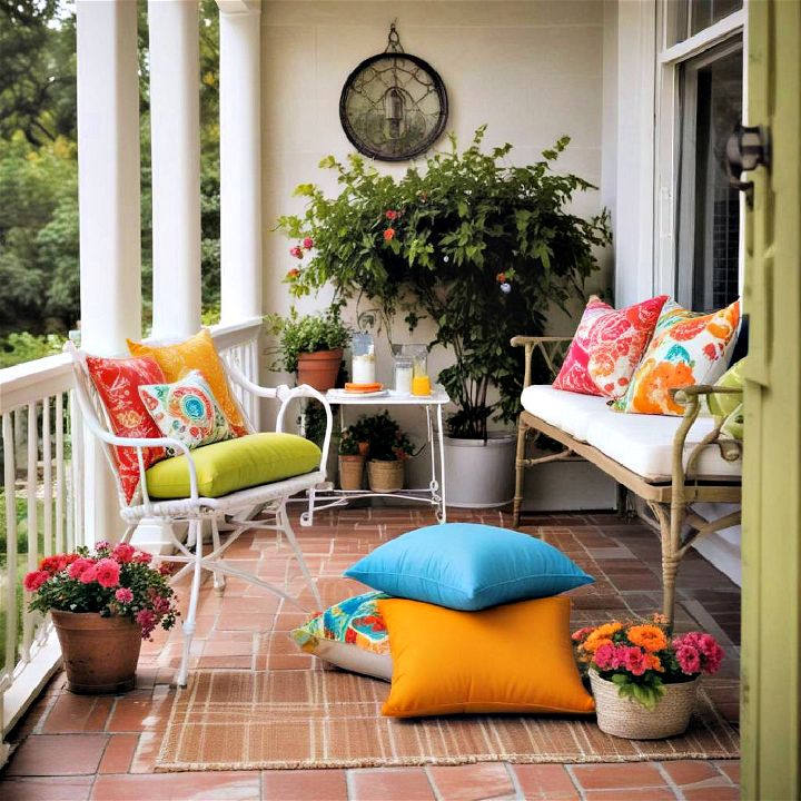 weather resistant bright cushions