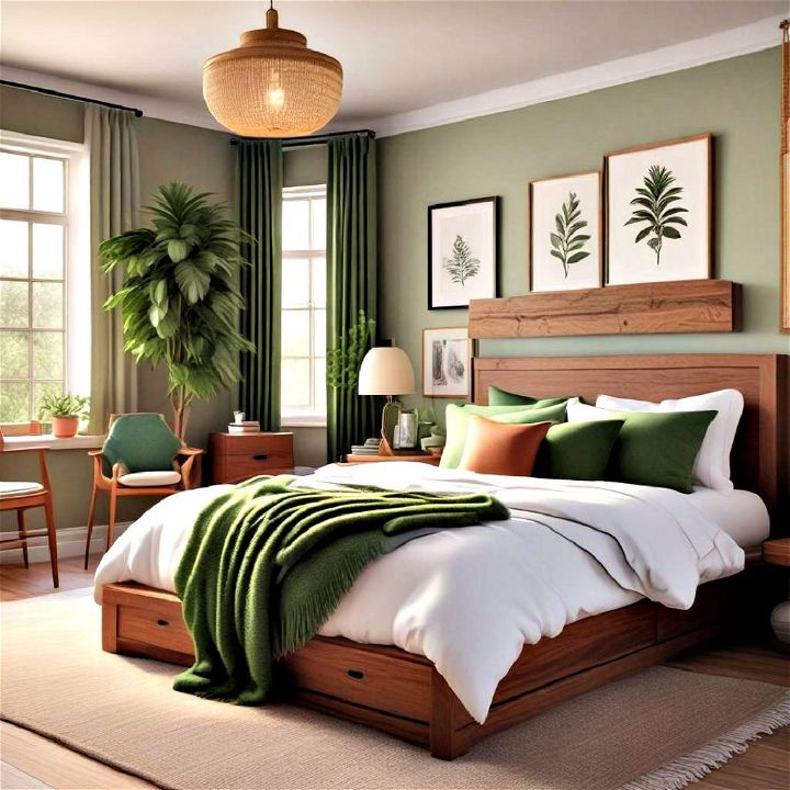 western bedroom with greenery and growth