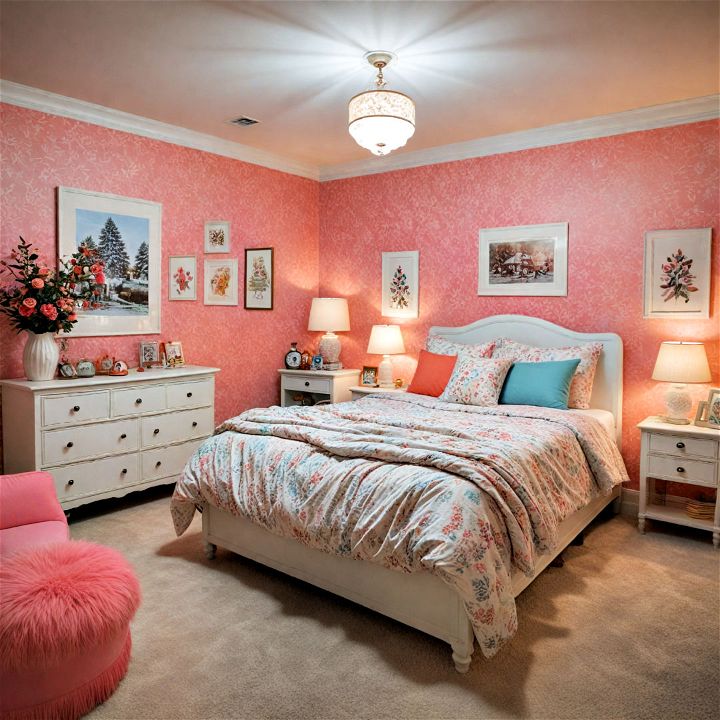 whimsical and dreamy basement bedroom