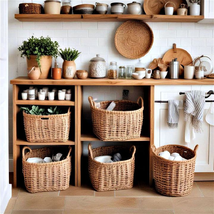 wicker baskets for storage