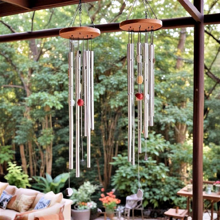 wind chimes for outdoor living space
