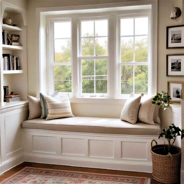 charming window seat for beautiful view