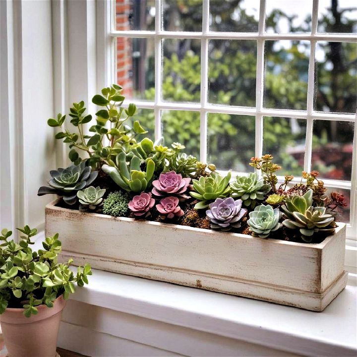 windowsill wonderland for plant room