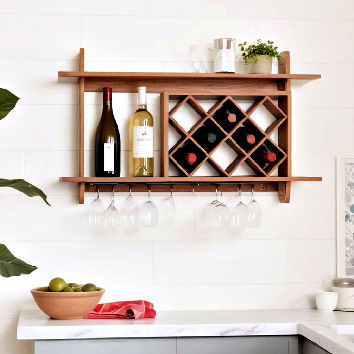 wine rack shelves to add a touch of elegance