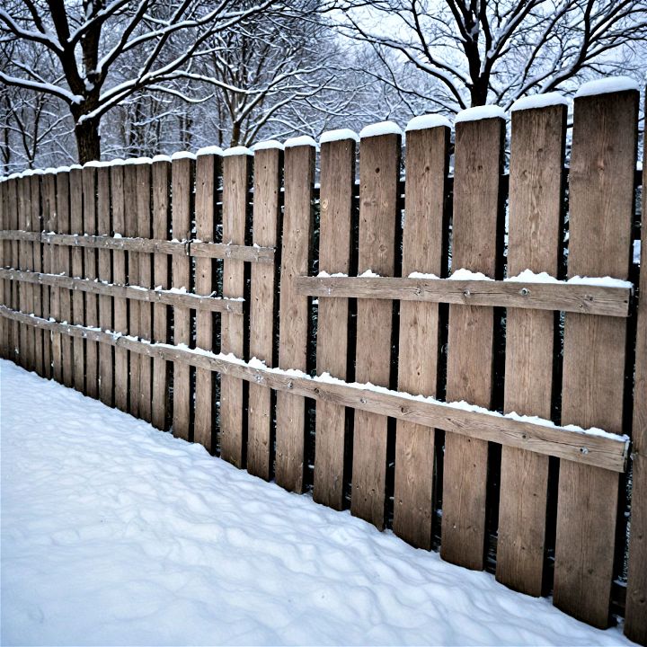 winter wonderland pallet fence