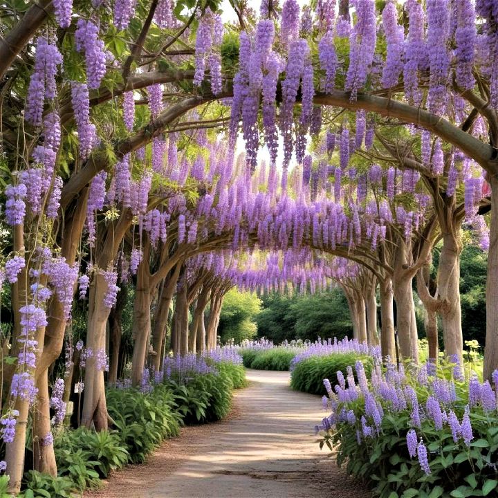 wisteria walkway to invites tranquility