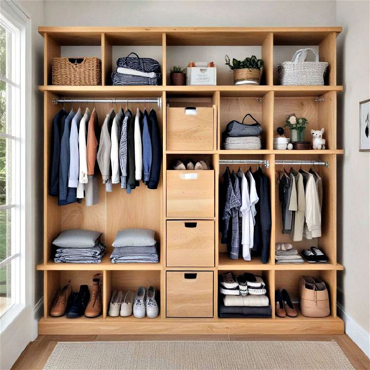 wooden cubbies for organizing smaller items