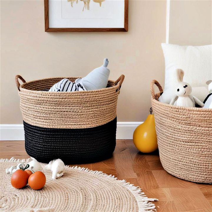 woven baskets for stuffed animals