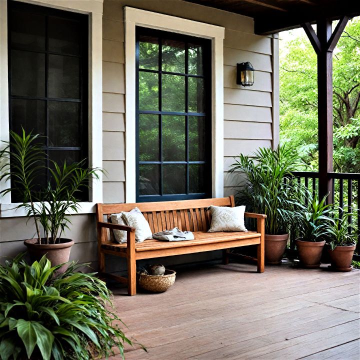 zen inspired front porch to create a tranquil retreat