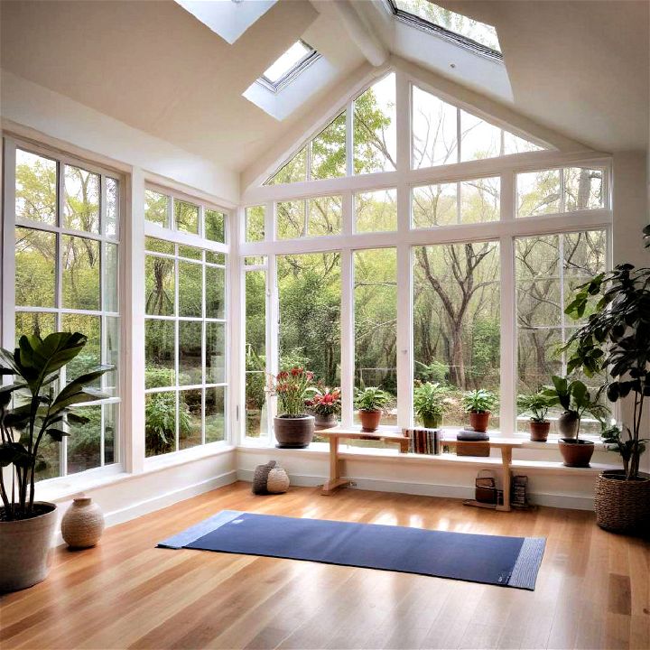 zen yoga studio for sunroom
