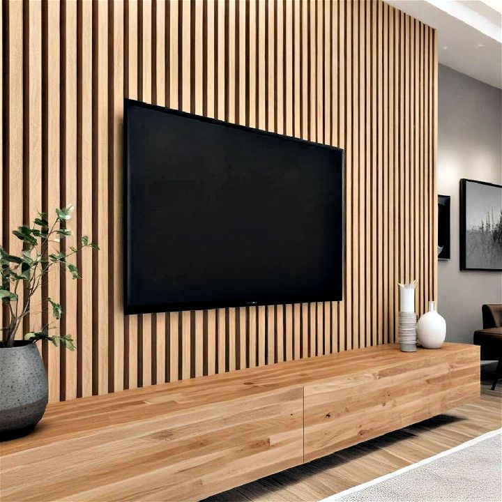 3d textured wood slat accent wall