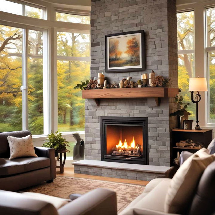 Custom Built Gas Fireplace