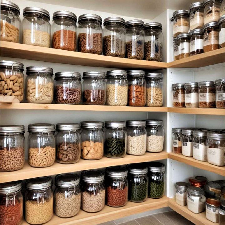 Glass Jars to storing dry goods