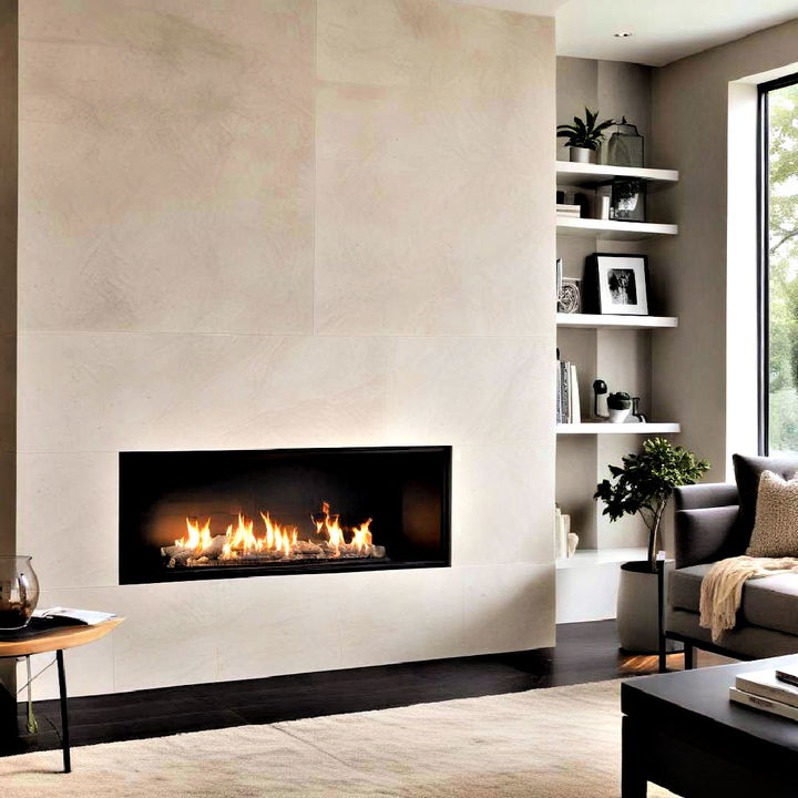 Sleek Glass Front Gas Fireplace