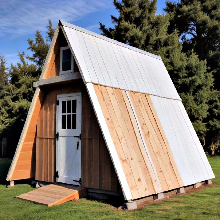 a frame wood storage shed